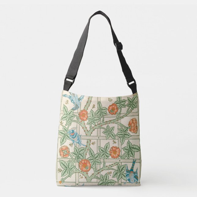 Bolsa Ajustável William Morris Trellis Victorian Wallpaper (Frente)