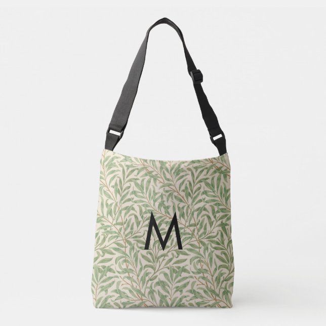 Bolsa Ajustável William Morris Willow Bough Monograma Botânico (Frente)