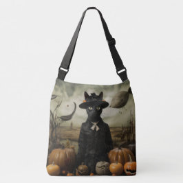 Bolsa Ajustável Witch Cat with Pumpkins 