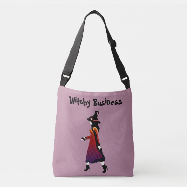 Bolsa Ajustável Witchy Business Modern Personalizado Rosa Sujo (Frente)