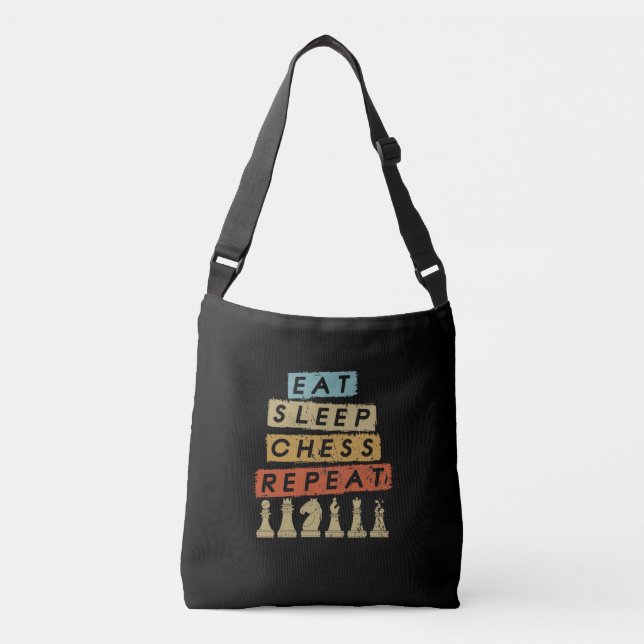 Bolsa Ajustável Xadrez - Comer Dormir Xadrez Repetir (Frente)