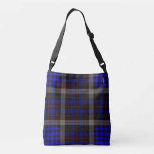 Bolsa Ajustável Xadrez de Tartan Vermelho Azul Negro