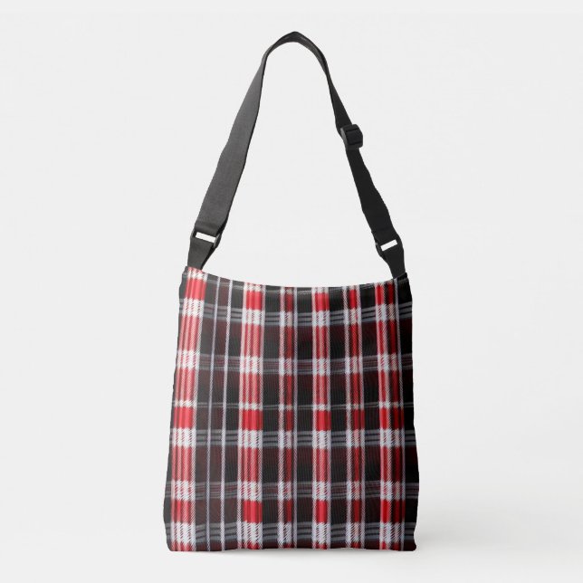 Bolsa Ajustável Xadrez Trendy Abstrato Red Black Collection (Frente)