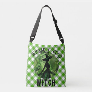 Bolsa Ajustável Xadrez Verde de Gingham de Bruxas Muito Boa