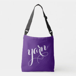 Bolsa Ajustável YARN! Tipografia White Calliografia Roxo