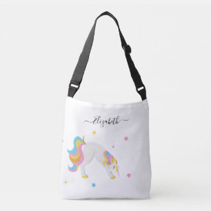 Bolsa Ajustável Yoga Unicorn faz um nome branco divertido