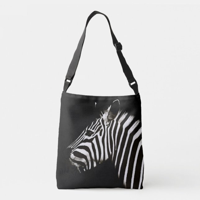 Bolsa Ajustável Zebra Black and White Stripes Animal (Verso)