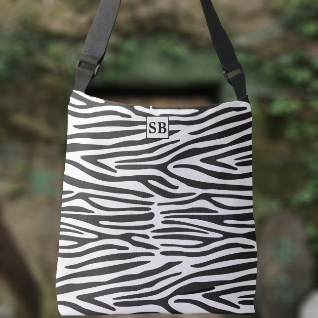 Bolsa Ajustável Zebra - Impressão em Preto e Branco - Banheira de  (🦓 Just add your initials 🦓)