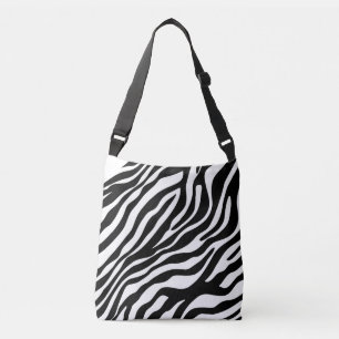 Bolsa Ajustável Zebra listra padrão preto & branco + suas ideias