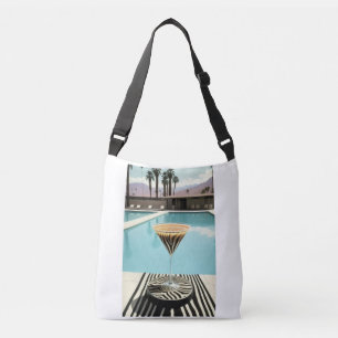 Bolsa Ajustável Zebra Themed Palm Primavera Piscina Retro Coquetel