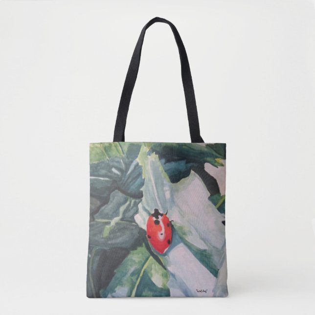 Bolsa, All-Over, "Ladybug" por Amber Larsen Tote B (Frente)