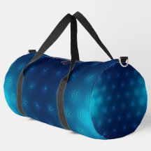 Bolsa azul de lona com alças pretas