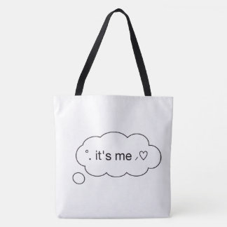 "Bolsa Branca de Tote 'Lindo É Eu' Bolha de Fala |