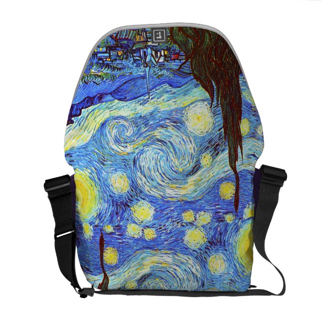 Bolsa Carteiro A noite estrelado, Vincent van Gogh (Traseira Aberta)