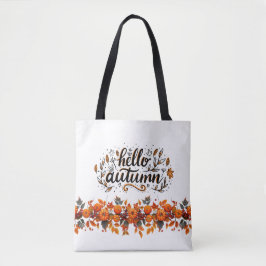 Bolsa com cópia "Hello Autumn" e abóbora