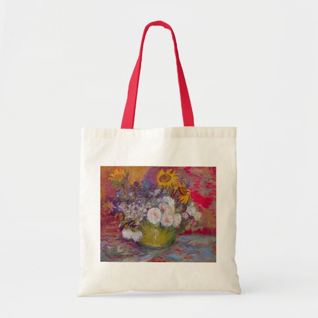 Bolsa com girassóis e Rosas de Vincent van Gogh (Frente)