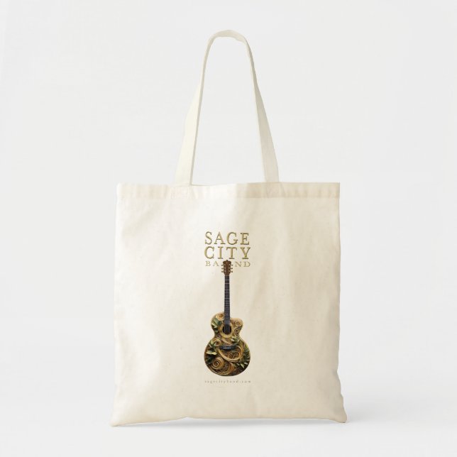 Bolsa com logotipo ruim de Sage City. (Frente)