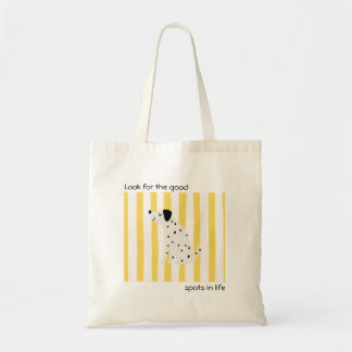 Bolsa con diseño de perro y frase motivacional