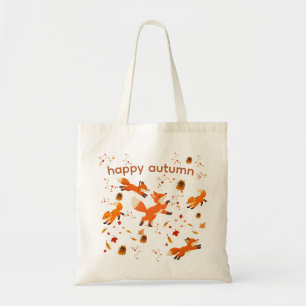 Bolsa Cute Hello Autumn Fox Cozy Fall Tote - Sazon
