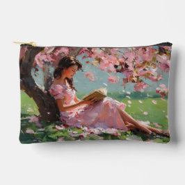 Bolsa da Menina Lendo sob Cerejeiras