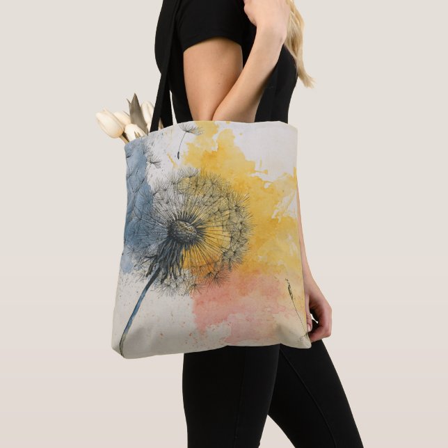 Bolsa Dandelion de aquarela (Close Up)