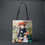 Bolsa das Duas Irmãs de Belas Artes Renoir<br><div class="desc">Pierre-Auguste Renoir criou essa pintura encantadora em 1881. Chamava-se "Duas Irmãs" quando foi exibido pela primeira vez no ano seguinte. O óleo na canvas foi chamado "No Terraço" pelo seu primeiro proprietário, Paul Durand-Ruel. O rio Sena aparece ao fundo.</div>