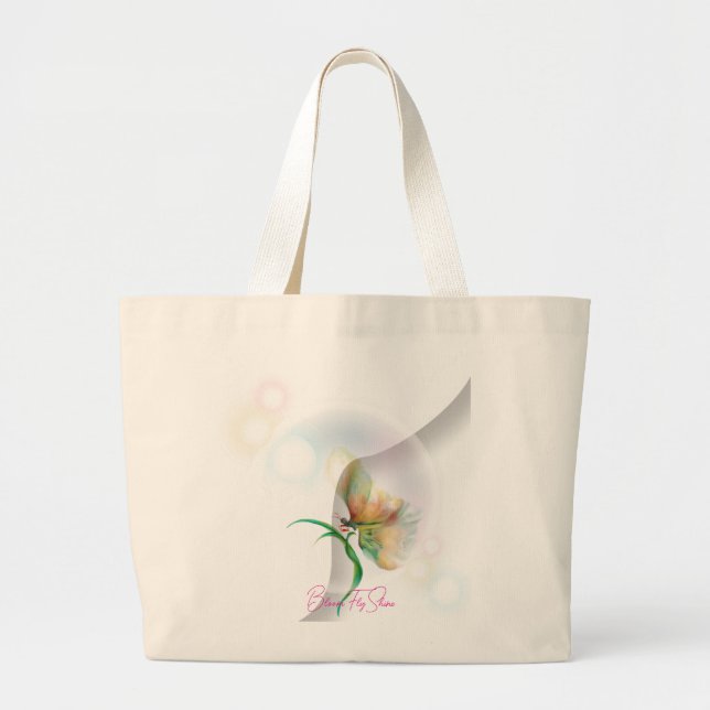 Bolsa de Abstrato de Borboleta Dreamy Pastel (Frente)