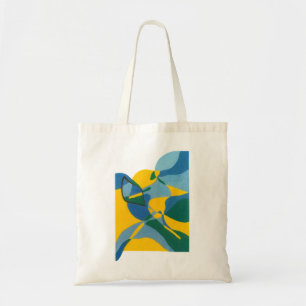Bolsa de Abstrato de Fluxo Azul - Saco Artístico M