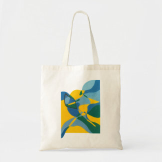 Bolsa de Abstrato de Fluxo Azul - Saco Artístico M