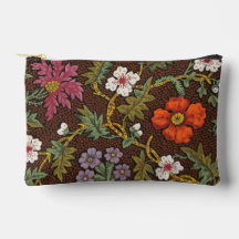 Bolsa de Acessórios de Desenho Botânico Vitoriano