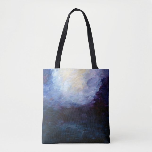 Bolsa de Arte Azul Abstrat Metafísica (Frente)