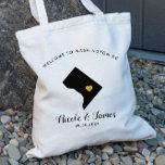 Bolsa de Boas-vindas do Casamento de Destino Washi<br><div class="desc">Saco de presentes de boas-vindas para convidados fora da cidade para o seu casamento,  com a imagem de Washington DC,  com coração de ouro. Preencha a bolsa com seus doces favoritos.</div>