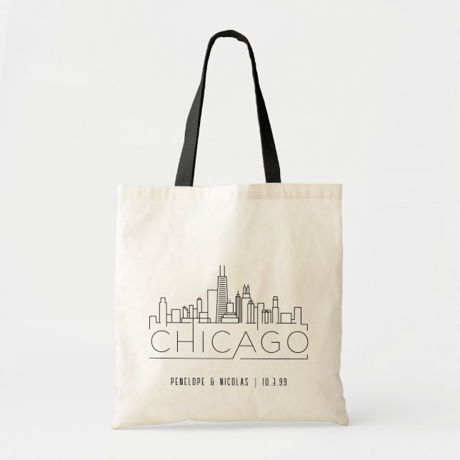 Bolsa de Boas-vindas personalizadas de Chicago Wed (Frente)