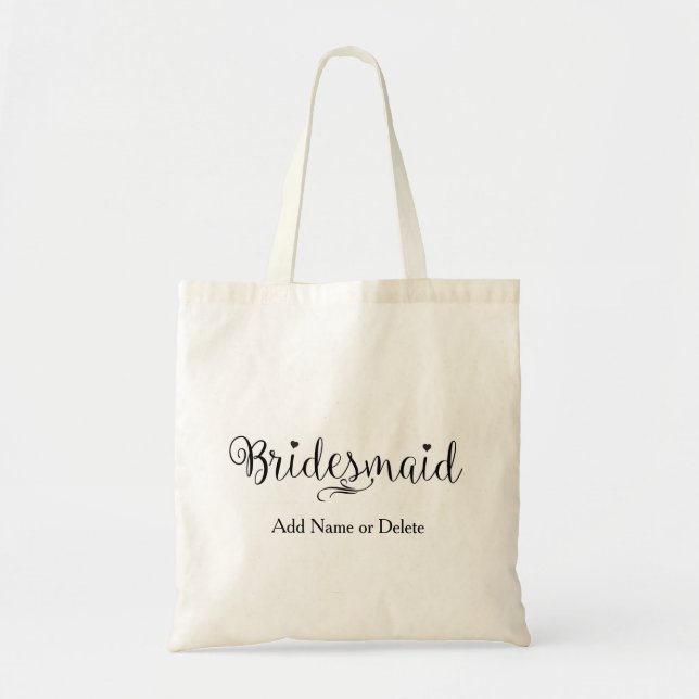 Bolsa de Bridesmaid Canvas de Orçamento Tote Bag V (Frente)