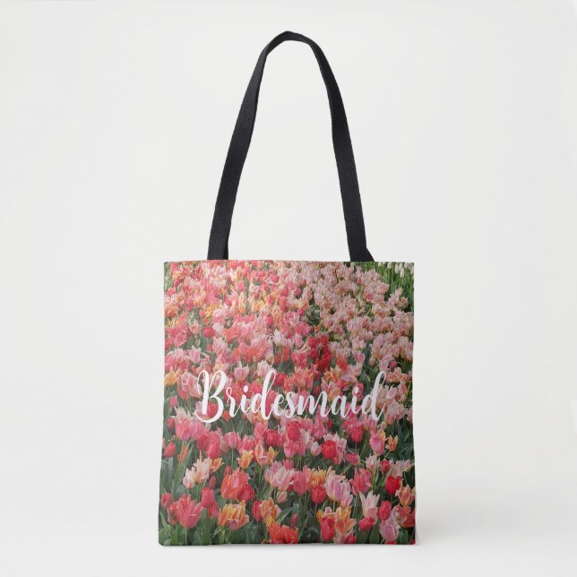 Bolsa de Bridesmaid da Flor de Tulip Rosa Personal (Frente)
