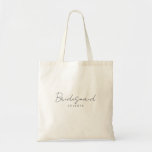 Bolsa de Bridesmaid Personalizável Elegante Simple<br><div class="desc">Esta mala de tote da dama de honra minimalista adorável será excelente de obrigado de casamento que você dá ou favorece.</div>