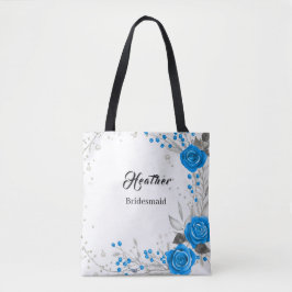 Bolsa de Bridesmaid Rosa Azul e Branco