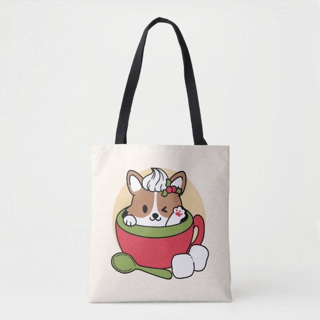 Bolsa de Cacau de inverno - Cachorro-Bonito em Des (Frente)