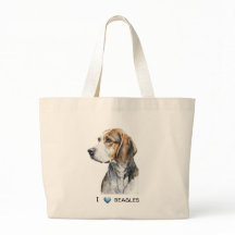 Bolsa de canvas de beagle personalizável