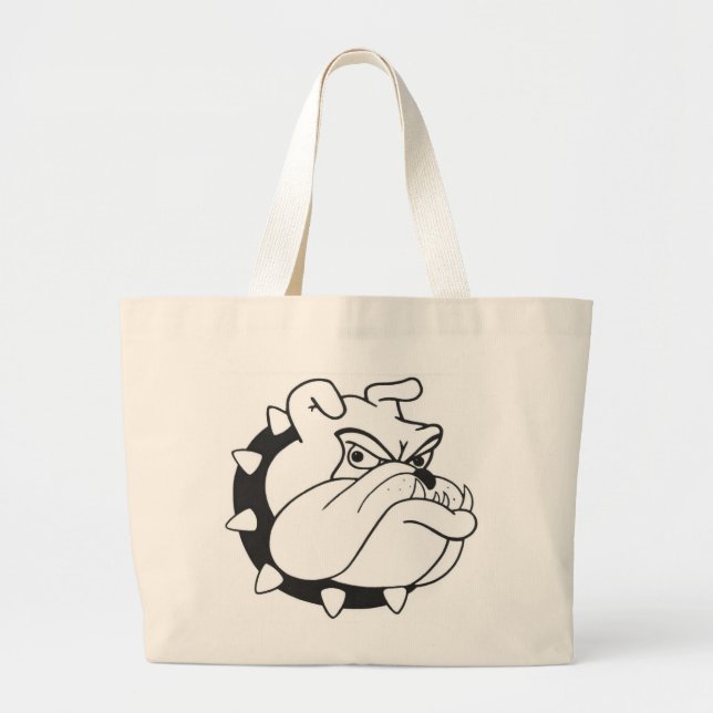 Bolsa de Canvas de Retrato em Inglês do Bulldog (Frente)