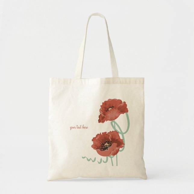 Bolsa de canvas Personalizada de Peões Vermelhos (Frente)