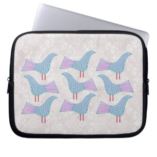 Bolsa de capa para laptop Ipad Funky Blue Birds