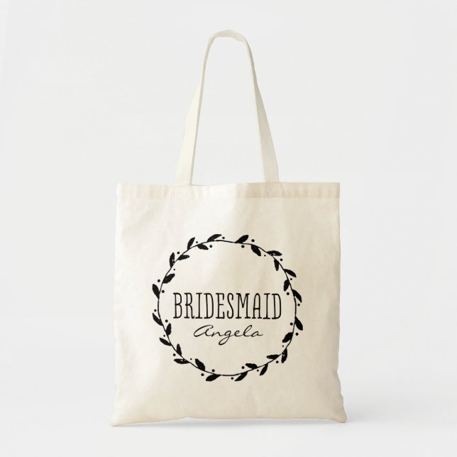 Bolsa de Casamento de Bridesmaid, por Whimsical Wr (Frente)