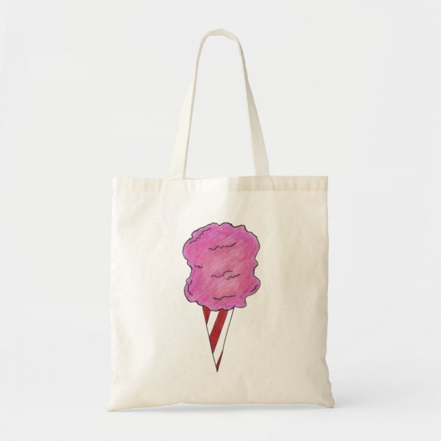 Bolsa de Comida de algodão cor-de-rosa com açúcar  (Frente)