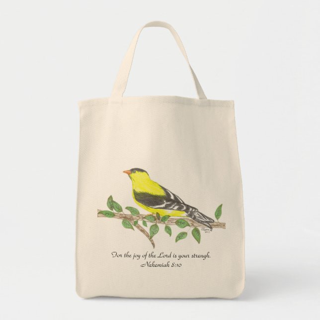 Bolsa de compra orgânica Goldfinch (Frente)