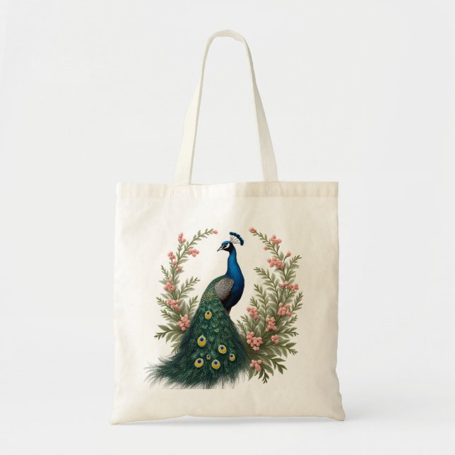 Bolsa de Compras de Peacock Elegante (Frente)