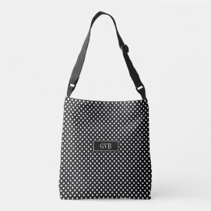 Bolsa de Corpo Moderno de Gingham Negro e Branco