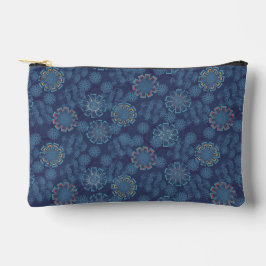Bolsa de Cosméticos com Estampa Floral Índigo