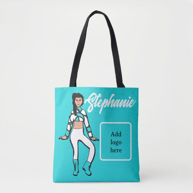 Bolsa de Dançarino Personalizado ( Aqua White) (Frente)