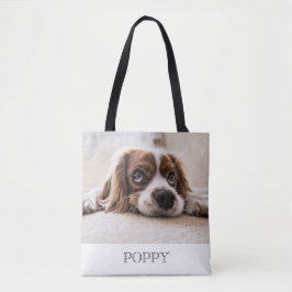 Bolsa de dupla face com foto personalizada de cão